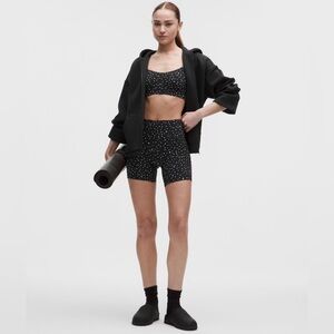 Lululemon Align HR Short 6" Scatter Heart Dot Print White Black sz 10 NWT